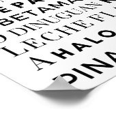 Filipijns Food Zwart & Wit Typografie Poster (Hoek)