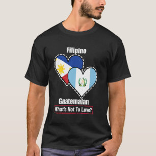 Filipijns Guatemalteeks Hart Vlaggen Wat Is Er Nie T-shirt