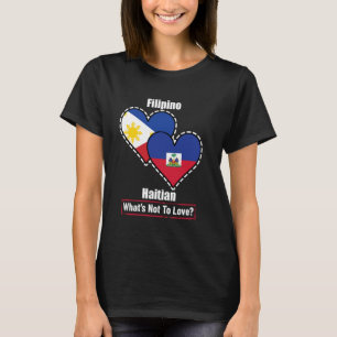 Filipijns Haitiaans Hart Vlaggen Wat Is Er Niet Om T-shirt