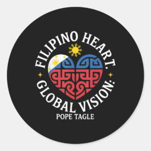 Filipijns Hart Global Vision Pope Tagle Ronde Sticker