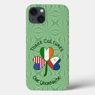 Filipijns Iers Amerikaanse Vlaggen Shamrock Person Case-Mate iPhone Case