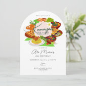 Filipijns Kamayan Piesta Kaarawan Verjaardagsdiner Kaart (Staand voorkant)