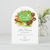 Filipijns Kamayan Piesta Kaarawan Verjaardagsdiner Kaart (Staand voorkant)