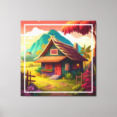 Filipijns traditioneel huis-36543 canvas afdruk (Voorkant)