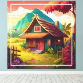 Filipijns traditioneel huis-36543 canvas afdruk (Insitu (Houten vloer))