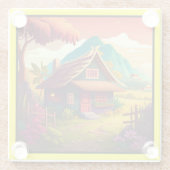 Filipijns traditioneel huis-36543 glazen onderzetter (Achterkant)