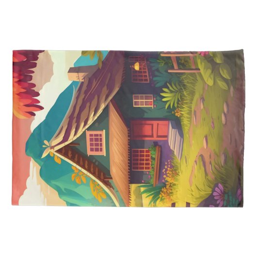 Filipijns traditioneel huis-36543 kussensloop (Achterkant)