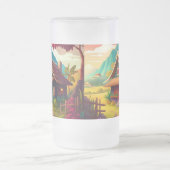 Filipijns traditioneel huis-36543 matglas bierpul (Center)