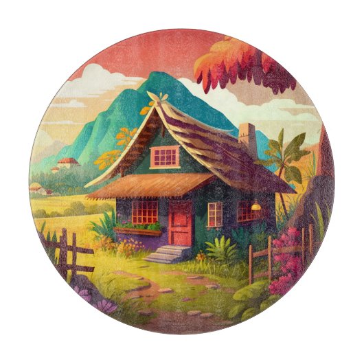 Filipijns traditioneel huis-36543 snijplank (Voorkant)