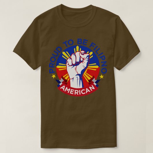 Filipijnse Amerikaanse trots T-shirt (Design voorkant)