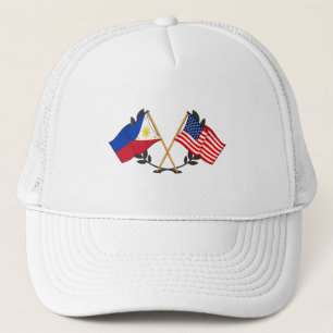 Filipijnse Amerikaanse vlag Filipijns erfgoed Vint Trucker Pet