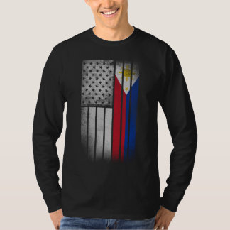 Filipijnse Amerikaanse vlag Filipijnse vlag T-shirt