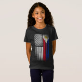 Filipijnse Amerikaanse vlag Filipijnse vlag T-shirt (Voorkant volledig)