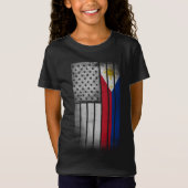 Filipijnse Amerikaanse vlag Filipijnse vlag T-shirt (Voorkant)