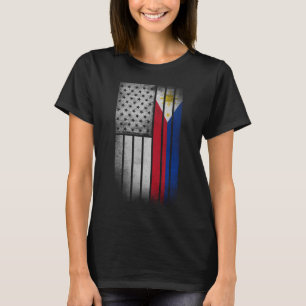 Filipijnse Amerikaanse vlag Filipijnse vlag T-shirt