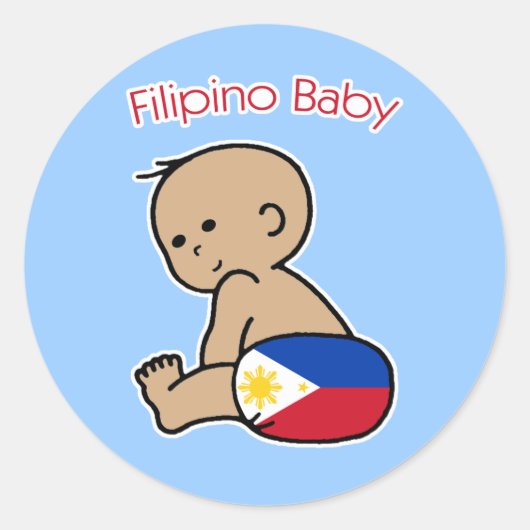 Filipijnse Baby Ronde Sticker (Voorkant)