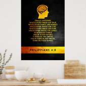 Filipijnse Bijbelse versie 4:8 Poster (Keuken)