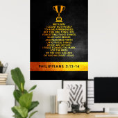 Filipijnse Bijbelverse 3:13-14 Poster (Thuiskantoor)