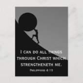 Filipijnse Bijbelverse Christelijk 4:13 Briefkaart (Voorkant)