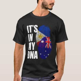 Filipijnse en Australische mix DNA vlag erfgoed T-shirt