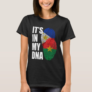 Filipijnse en Burkinese mix DNA-vlag erfgoed T-shirt