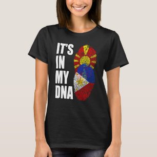 Filipijnse en Macedonische Mix DNA-erfgoedvlag T-shirt