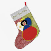 Filipijnse engel vlag grote kerstsok (Achterkant (Hangend))