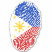 Filipijnse Flag laptop sticker (Voorkant)