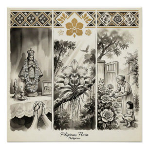 Filipijnse Flora - Sampaguita · Waling-Waling · Ro Perfect Poster
