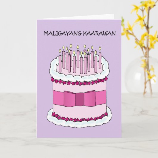 Filipijnse Gelukkige Verjaardag, Maligayang Kaart (Gele Bloem)