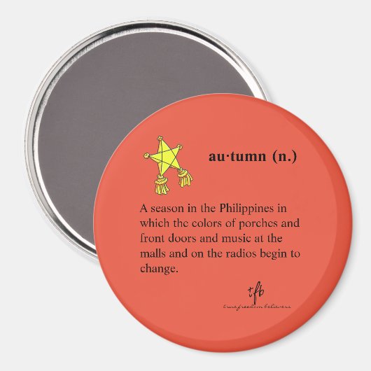 Filipijnse herfstcirkel magneet (Voorkant / Achterkant)