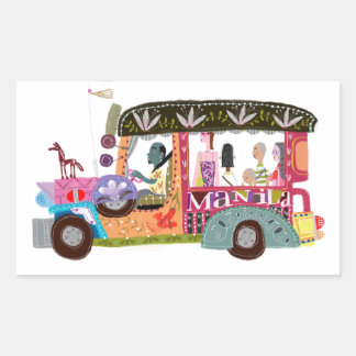 Filipijnse Jeepneyrit Rechthoekige Sticker