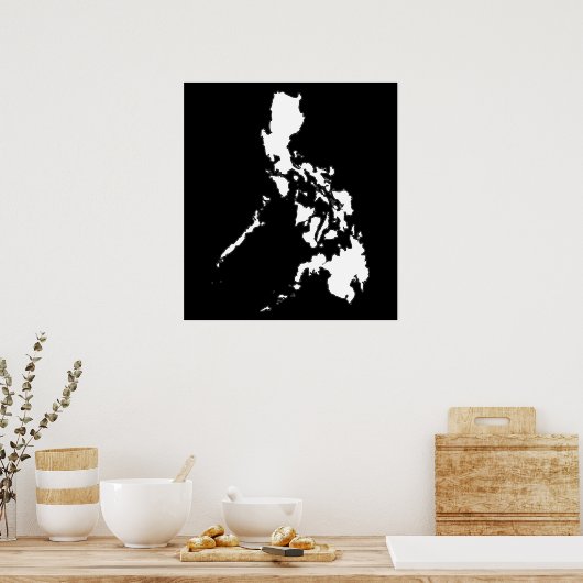 Filipijnse kaart poster (Keuken)