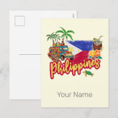 Filipijnse Oude Spookdiertje Vlag Palm Souvenir Feestdagenkaart (Voorkant / Achterkant)