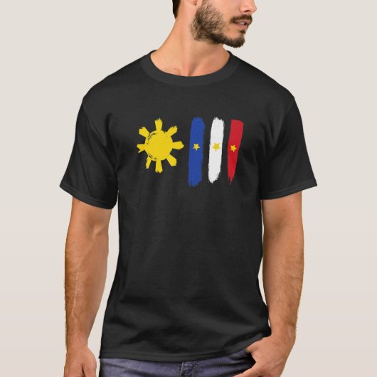 Filipijnse Pinoy Flag Premium T-shirt (Voorkant)