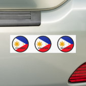 Filipijnse Rondel kwaliteit Vlag Bumpersticker (Op auto)
