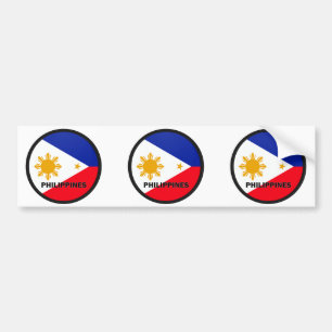 Filipijnse Rondel kwaliteit Vlag Bumpersticker