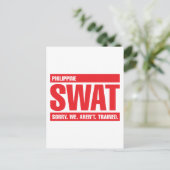 Filipijnse SWAT - rood Briefkaart (Staand voorkant)