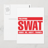 Filipijnse SWAT - rood Briefkaart (Voorkant / Achterkant)