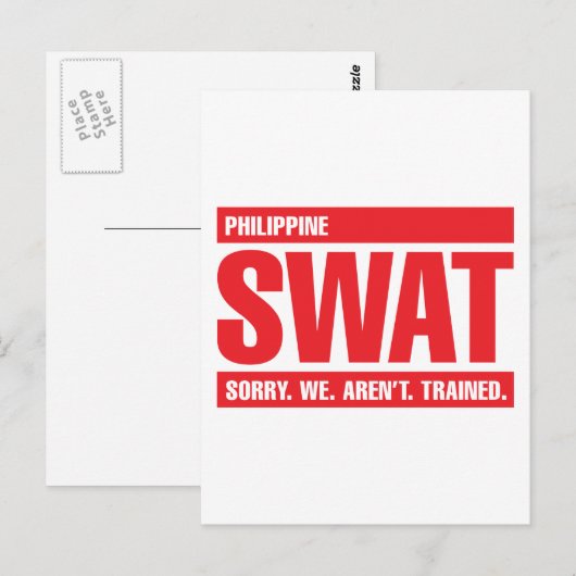 Filipijnse SWAT - rood Briefkaart (Voorkant / Achterkant)