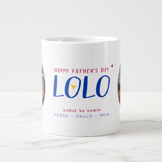 🇵🇭 Filipijnse Vaderdag Aangepaste Foto Grote Koffiekop (Voorkant)