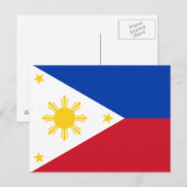 Filipijnse vlag briefkaart (Voorkant / Achterkant)