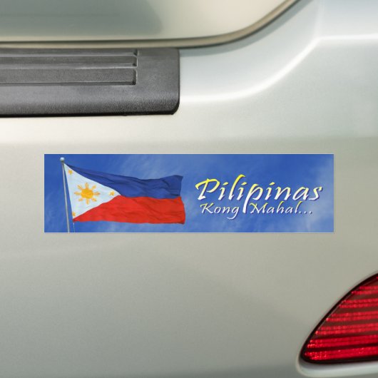 Filipijnse vlag bumpersticker (Op auto)