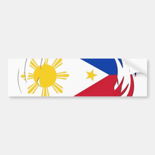 Filipijnse vlag bumpersticker (Voorkant)