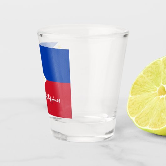 Filipijnse vlag en Filippijnse patriot Shot Glas (Rechts)