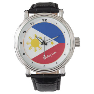 Filipijnse vlag en mode/ontwerp van Filipijnen Horloge