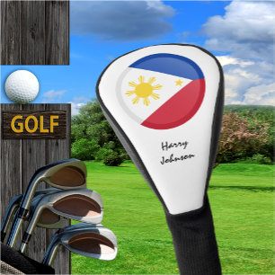 Filipijnse vlag en monogrammed Golf Clubs Hoesjes Golfheadcover