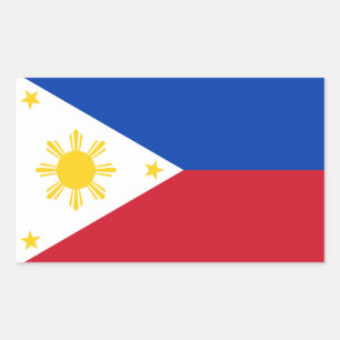 Filipijnse vlag, Filipijnse vlag Rechthoekige Sticker