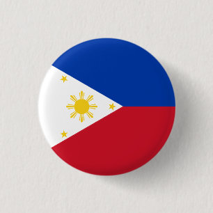 Filipijnse vlag, Filipijnse vlag Ronde Button 3,2 Cm