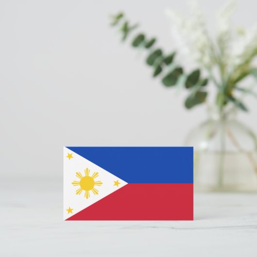Filipijnse vlag, Filipijnse vlag Visitekaartje (Staand voorkant)